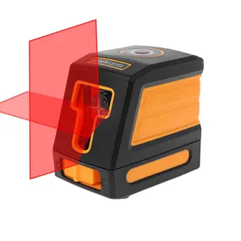 

2 Lines Laser Level Meter Horizontal Vertical Red Cross Line Self-leveling Receiver