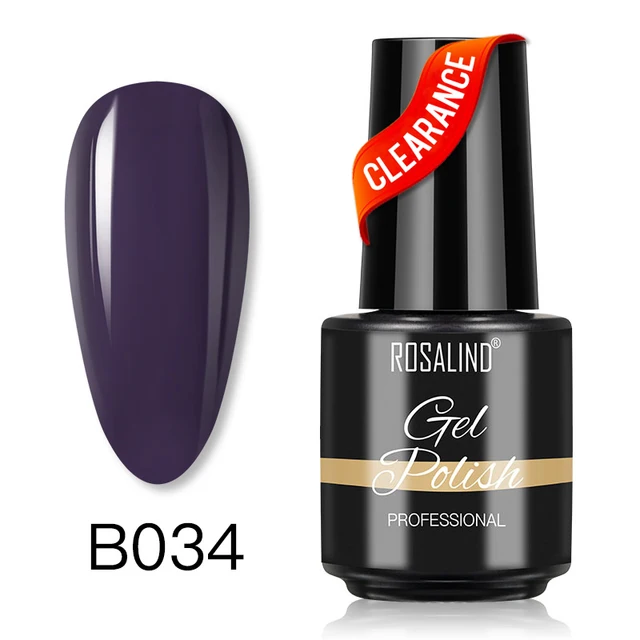 ROSALIND 7ml Gel Polish Semi Permanent Nails Gel Polish Soak Off UV LED Base Top Coat Vernis Nail Art Glitter Gel Varnish SLA-B034