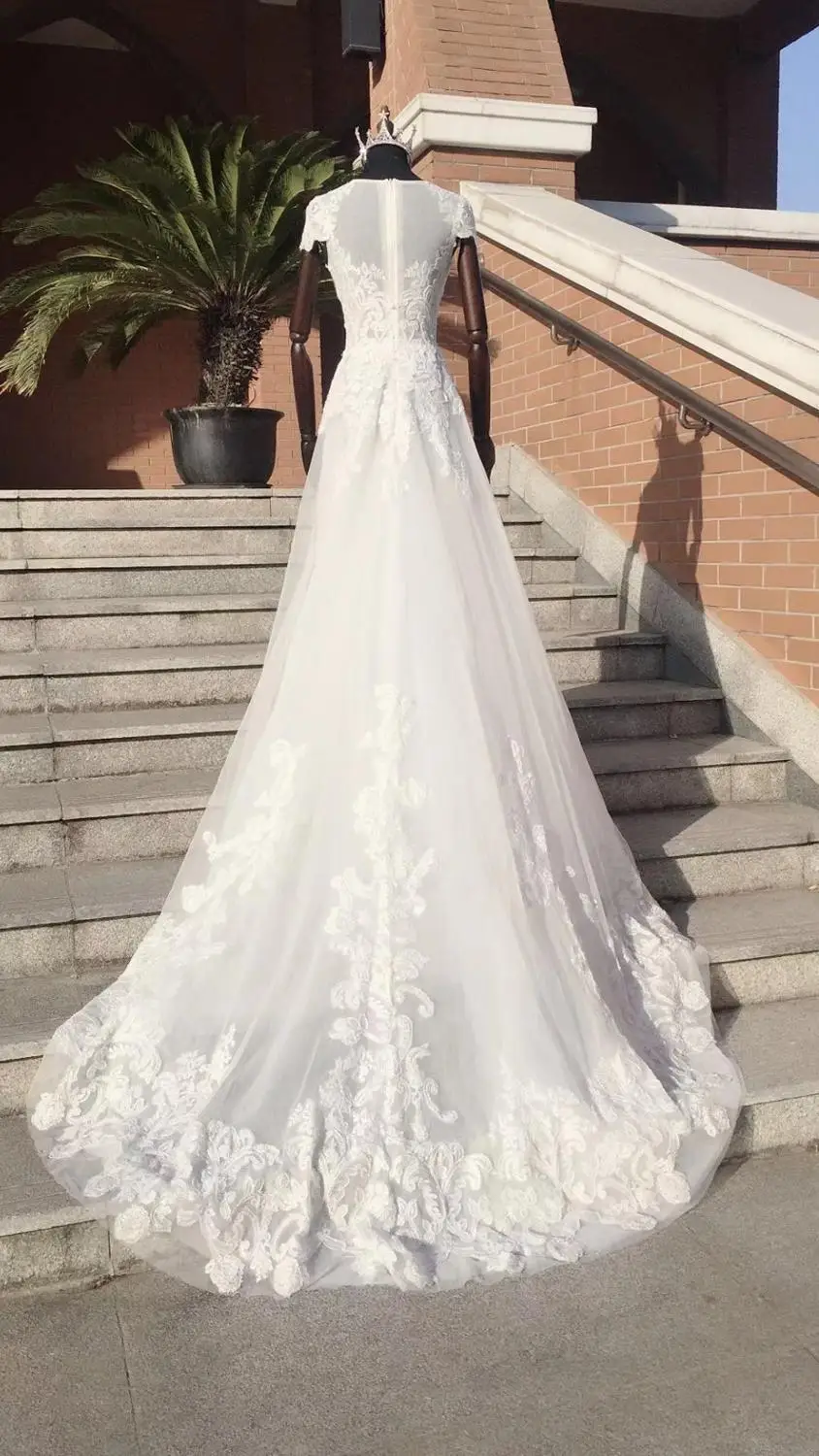 Robe mariage белое с слоновой костью кружевное пляжное Бохо свадебное платье кружевное с вырезом бисером богемное свадебное платье Vestido de novia