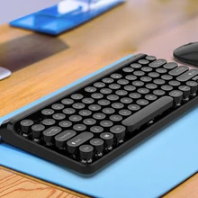 2,4G портативные игровые эргономичные офисные беспроводные Мультимедийные кнопки USB Водонепроницаемый Чувствительный ABS панк-ключ клавиатура мышь набор