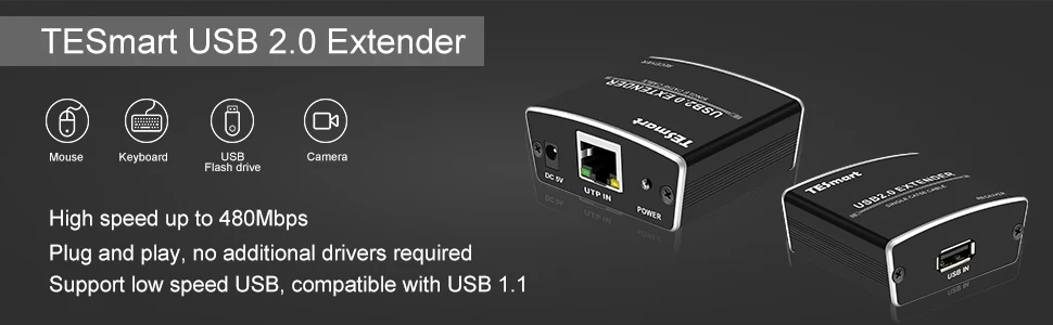 USB2.0 УДЛИНИТЕЛЬ 100 м USB к Cat5E/6 RJ45 LAN UTP до 100 м/328Ft Ethernet расширение с кабелем TypeA USB 100 м удлинитель USB концентратор