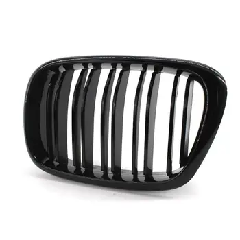 

2PCS Gloss Black Double Slat Front Kidney Grilles for B-MW 5 Series E39 99-03 E7CA