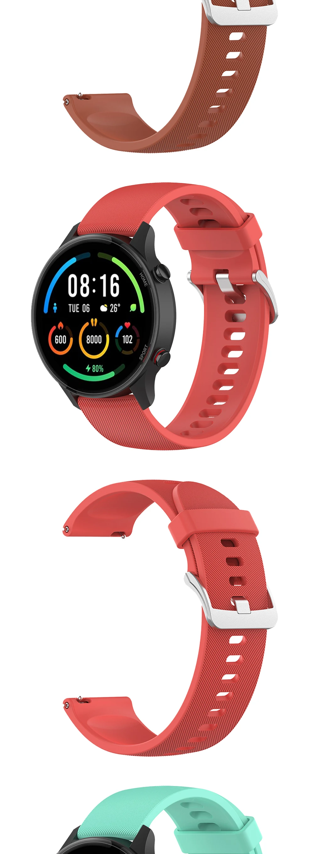 22 mm officielle silikoneremme til Xiaomi Mi Watch Color Sport Edition-bånd til Mi Watch Color Armbånd Urremme Correa