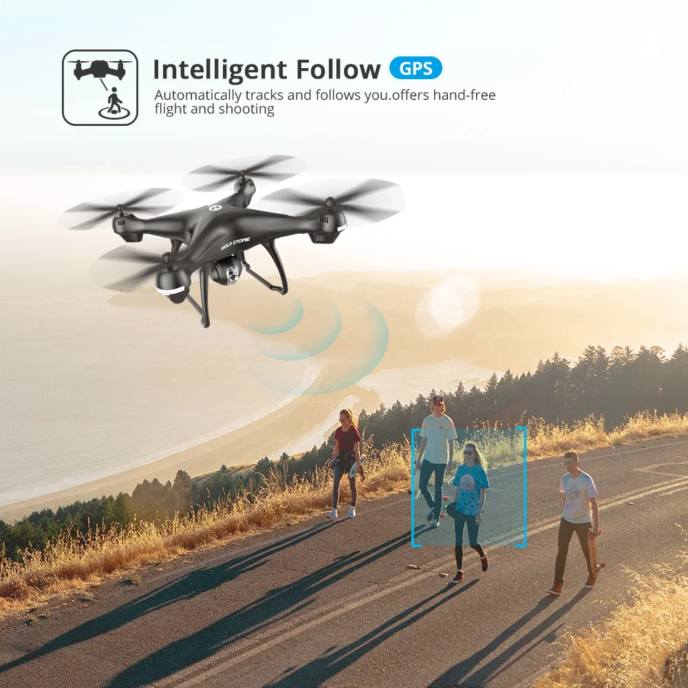Святой камень HS100 Дрон GPS Profesional FPV Wi Fi камера HD 1080P селфи RC Quadcopter беспилотники 500 м