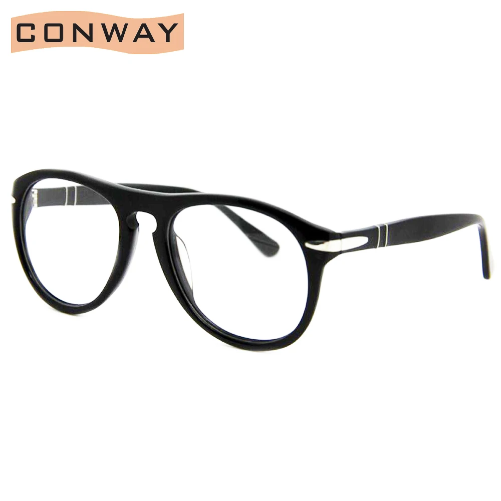 

Conway Oversized Optical Frame Pilot Eyeglasses Frame for Men Women Clear Lens Non Prescription Eyewear Acetate for Gig Face