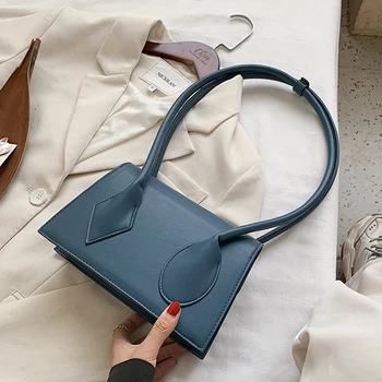 

Brand Luxury Baguette Bags for Women 2020 Designer PU Leather Small Purses and Handbags Travel Solid Shoulder Bags Bolsos Mujer