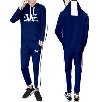 

Men Sportswear Set Spring Autumn Hoodies Set Mens Tracksuit Patchwork Hip Hop Sweatshirt+pants Male Casual Two Pieces Track Suit