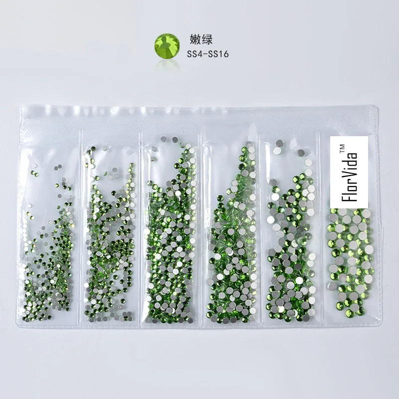 FlorVida 1 комплект смешанные 6 Размеры, дизайн ногтей Стразы драгоценные камни AB многоразмерные стеклянные стразы для ногтей 3D украшения кристалл - Цвет: 03