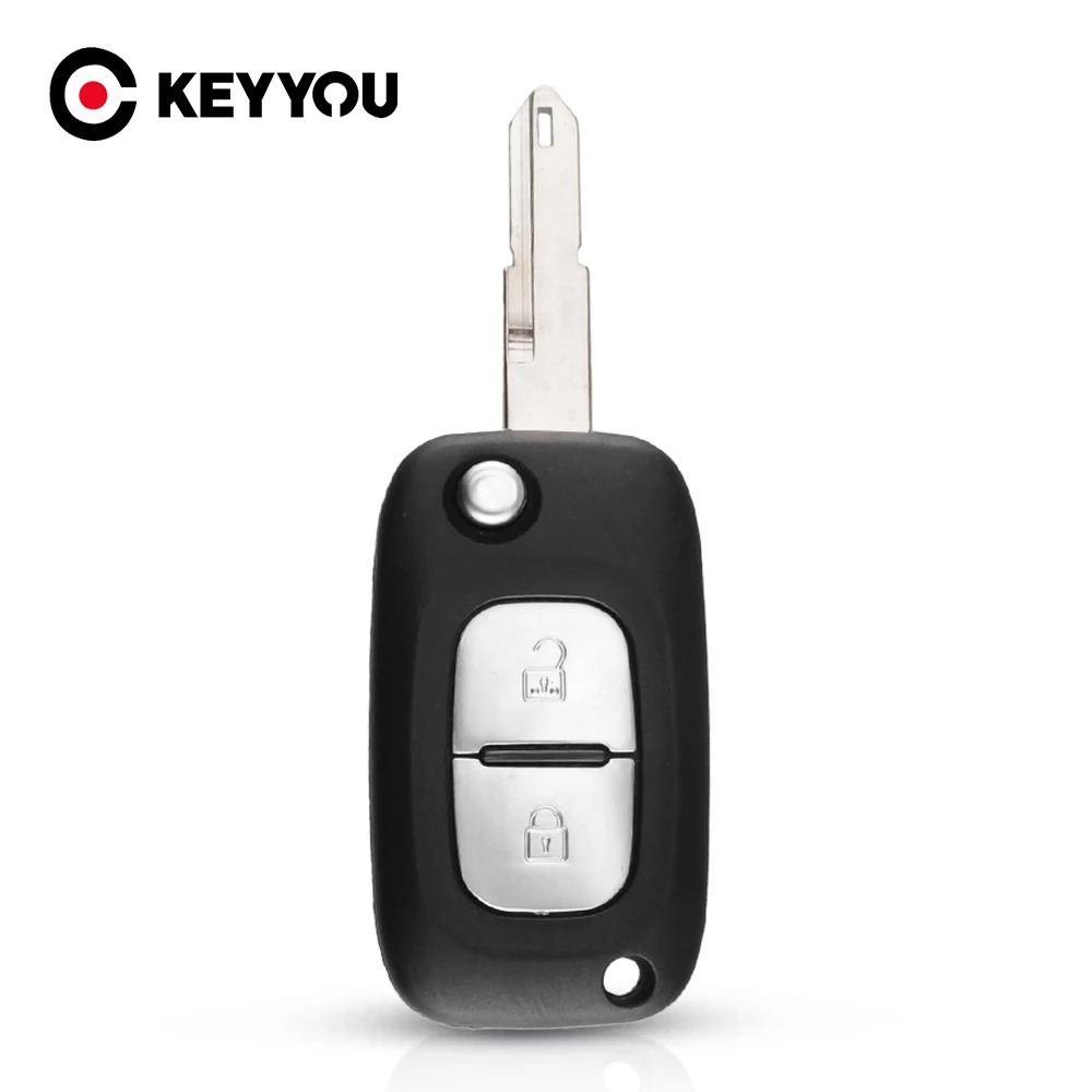 KEYYOU для Renault Megane 2 3 Duster Clio чехол автомобильного ключа с кнопками откидной Чехол