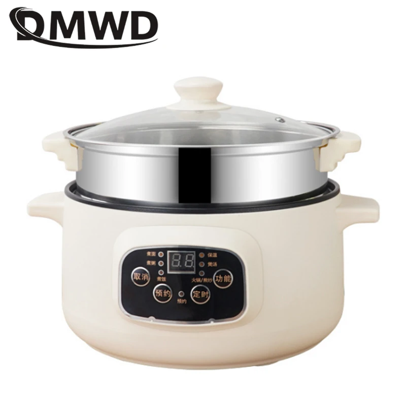 DMWD 3L 110V 220V Non-stick rice cooker Multifunctional hotpot steamer insulation fast heating electric multiccoker 2 layer rice cooker electric cooker electric cooking pot