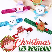 Рождественский браслет, вечерние, Рождественский, светодиодный, ручной браслет
