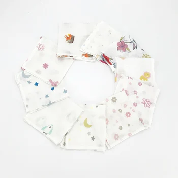 

BERNICE & MARTIN 100% Cotton 10pcs Baby Infant Towel Muslin Towel Handkerchiefs Two Layers Wipe Towel