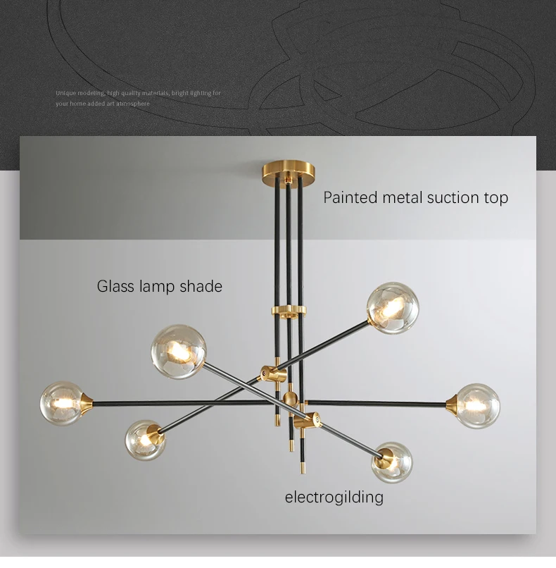 Modern Nordic Design LED Chandelier For Living Room Bedroom Dining Room Kitchen Ceiling Pendant Lamp Glass Ball G9 Hanging Light dining chandelier