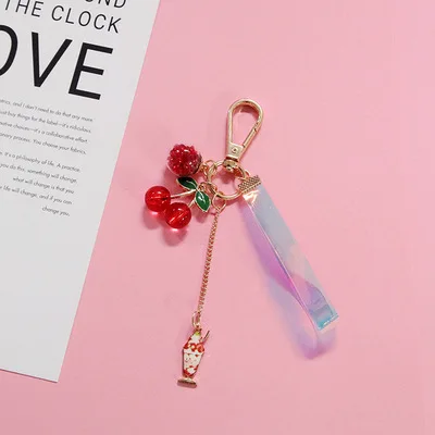 2019 креативная вишня с кристаллами милый брелок для ключей мультяшная амурная
