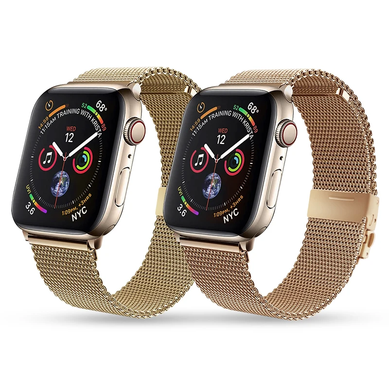 Ремешок Миланская петля для Apple Watch 44 мм 42 38 40 металлический браслет iwatch Series 6 SE 5 4 3 2