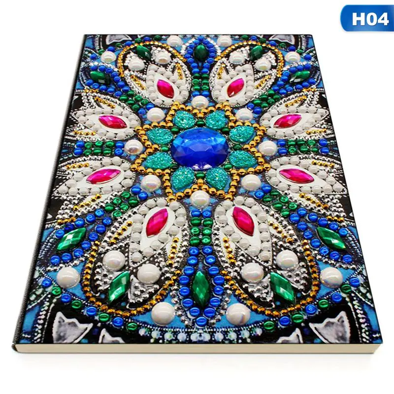 Diy Art Алмазный альбом для рисования дневник полная круглая вышивка мозаикой из стразов A5 64 страницы Сова Павлин блокнот