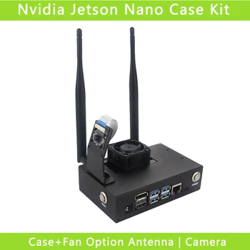 

Nvidia Jetson Nano Case Metal Box Power Reset Switch Enslosure Shell with Cooling Fan compatible Camera Antennas GPIO Board