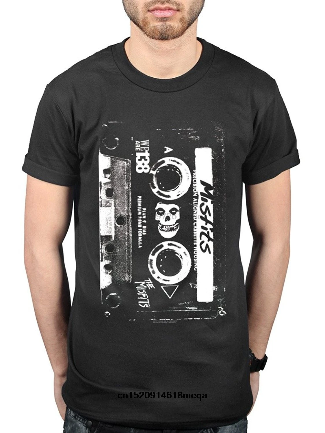Мужская футболка Misfits Plan 9 Cassette Американская с принтом Psycho Devil Rain Project 1950 мужская