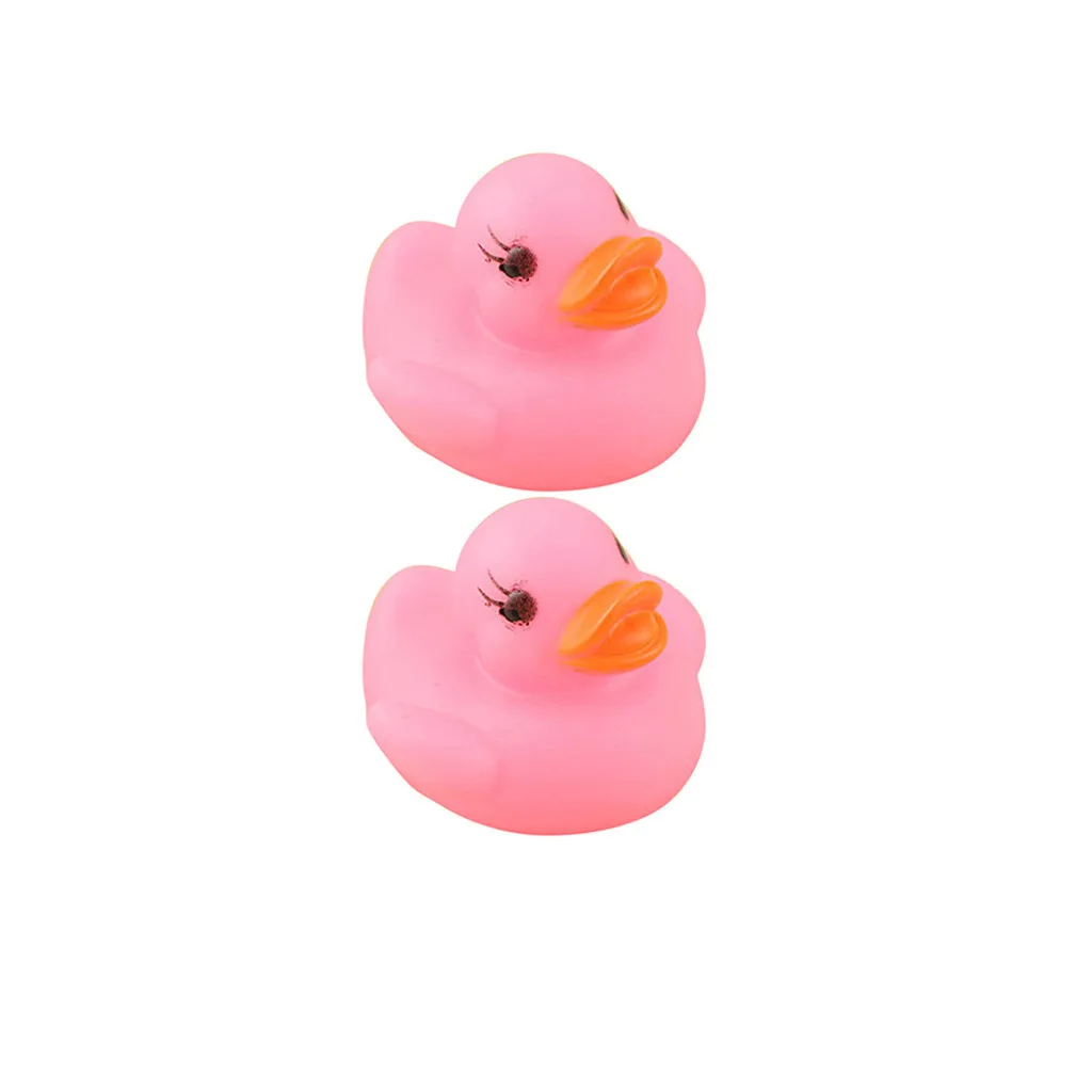 2 шт., Детские Игрушки для ванны, разноцветный светильник, желтый, утка, светодиодный, светящиеся утки, игрушка для купания, мигающий светильник, игрушка для детей, подарки для детей