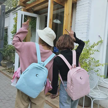 

Monerffi Women Backpack Shoulder-Bags Nubuck Teenage-Girl Large-Capacity Vintage Casual