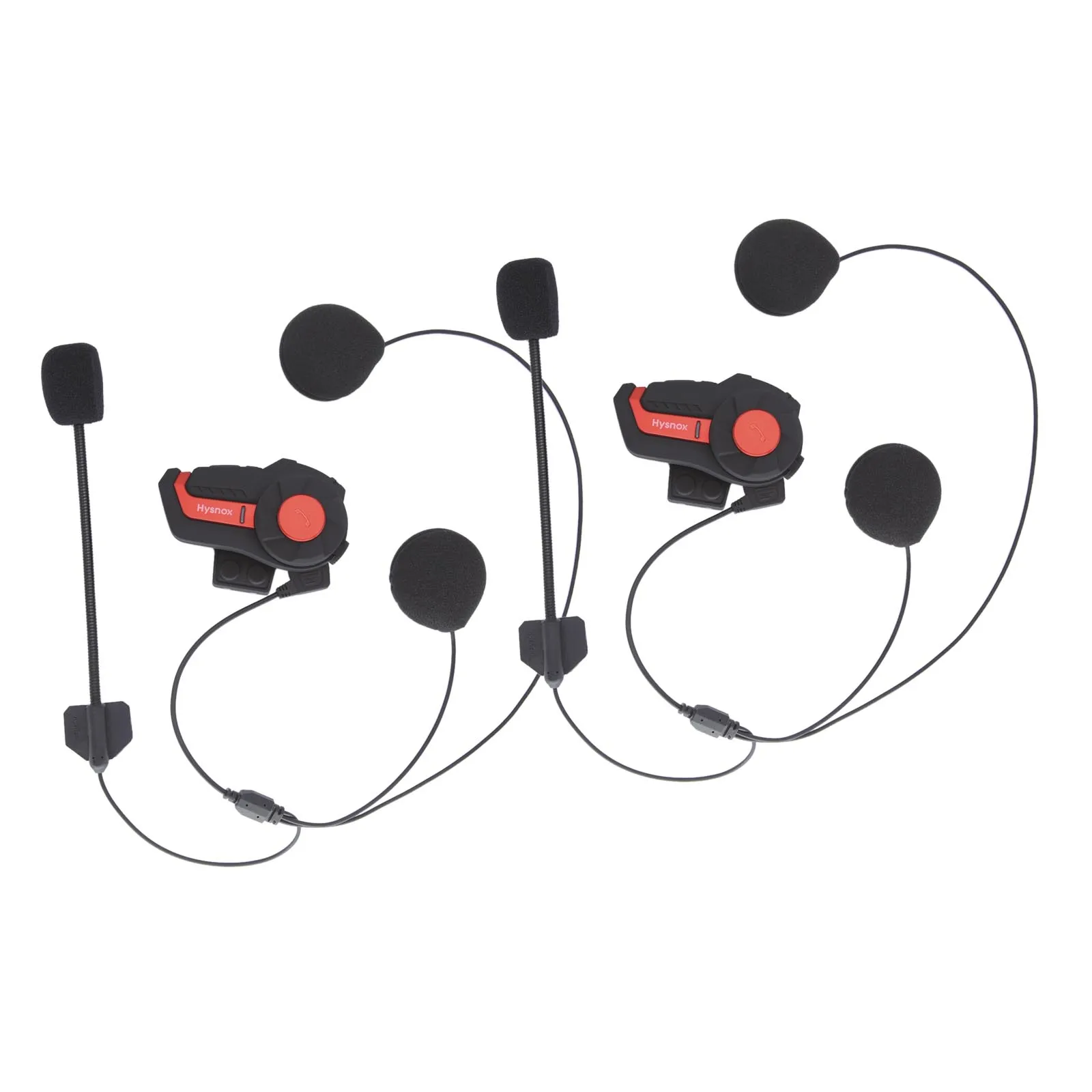 Hysnox HY-01 Motorcycle BT Intercom Helmet Headset 1000M Hands-free Interphone IP66 Waterproof 2 Riders Full Duplex FM Radio | Электроника