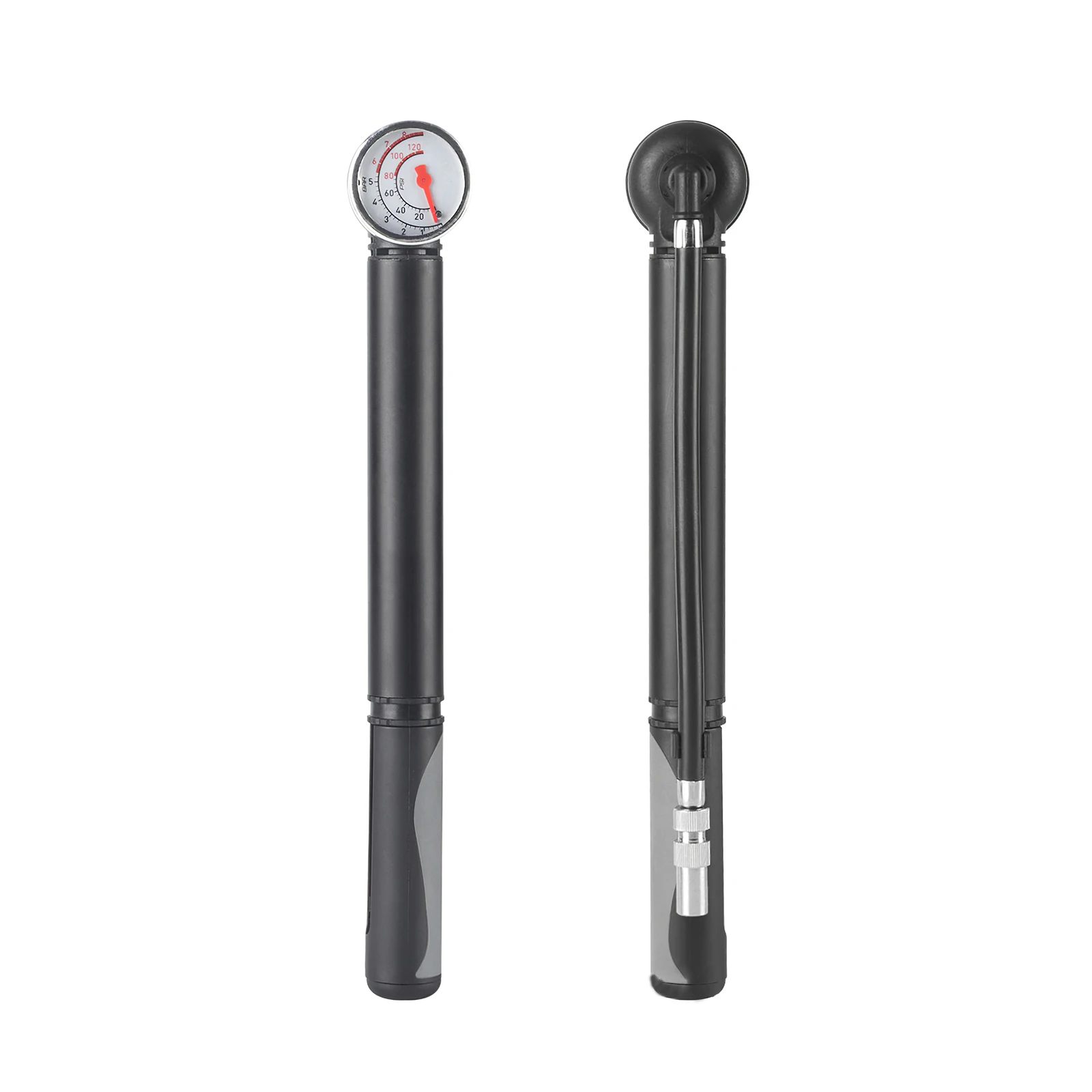 Compact Bike Bicycle Pump Aluminum Alloy Mini Air For Cycling Tire Inflator MTB with barometer and Foldable handle | Спорт и