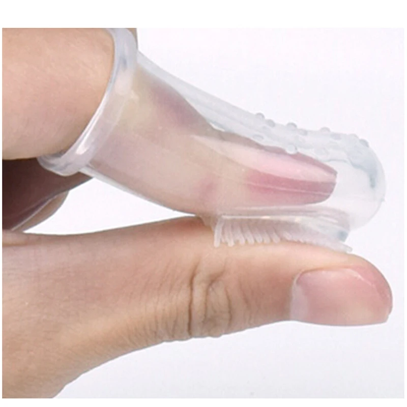 Soft Kids Finger Toothbrush Silicone Teethbrush with Box Children Teeth Cleaning Silicone Tooth Brush Rubber Cleaning Brushes