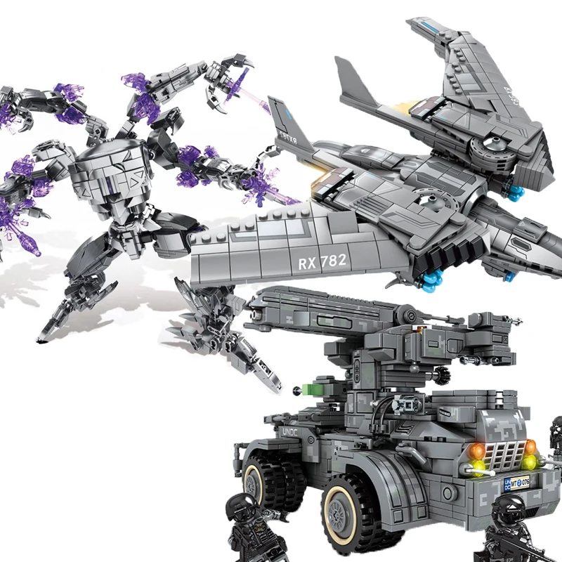 

Sembo blocks Military Shanghai Fortress movie series building blocks contain figures vehicle Drone robot model