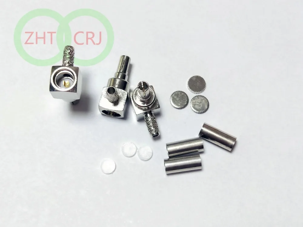 500 шт. CRC9 мужской правый угол обжима для RG58 RG142 LMR195 разъем