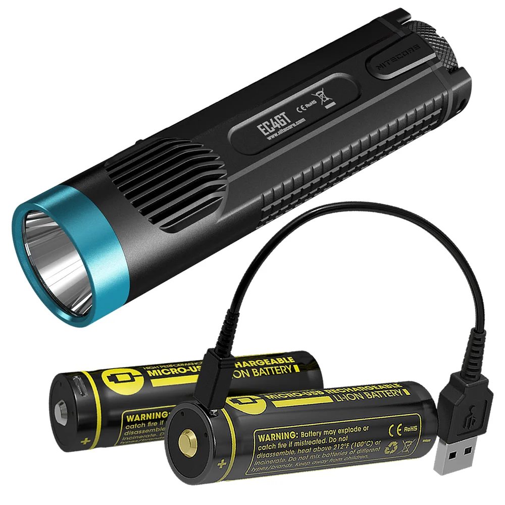 Портативный портативный фонарик NITECORE EC4GT Blue лимитированная серия 1000 лм + 2