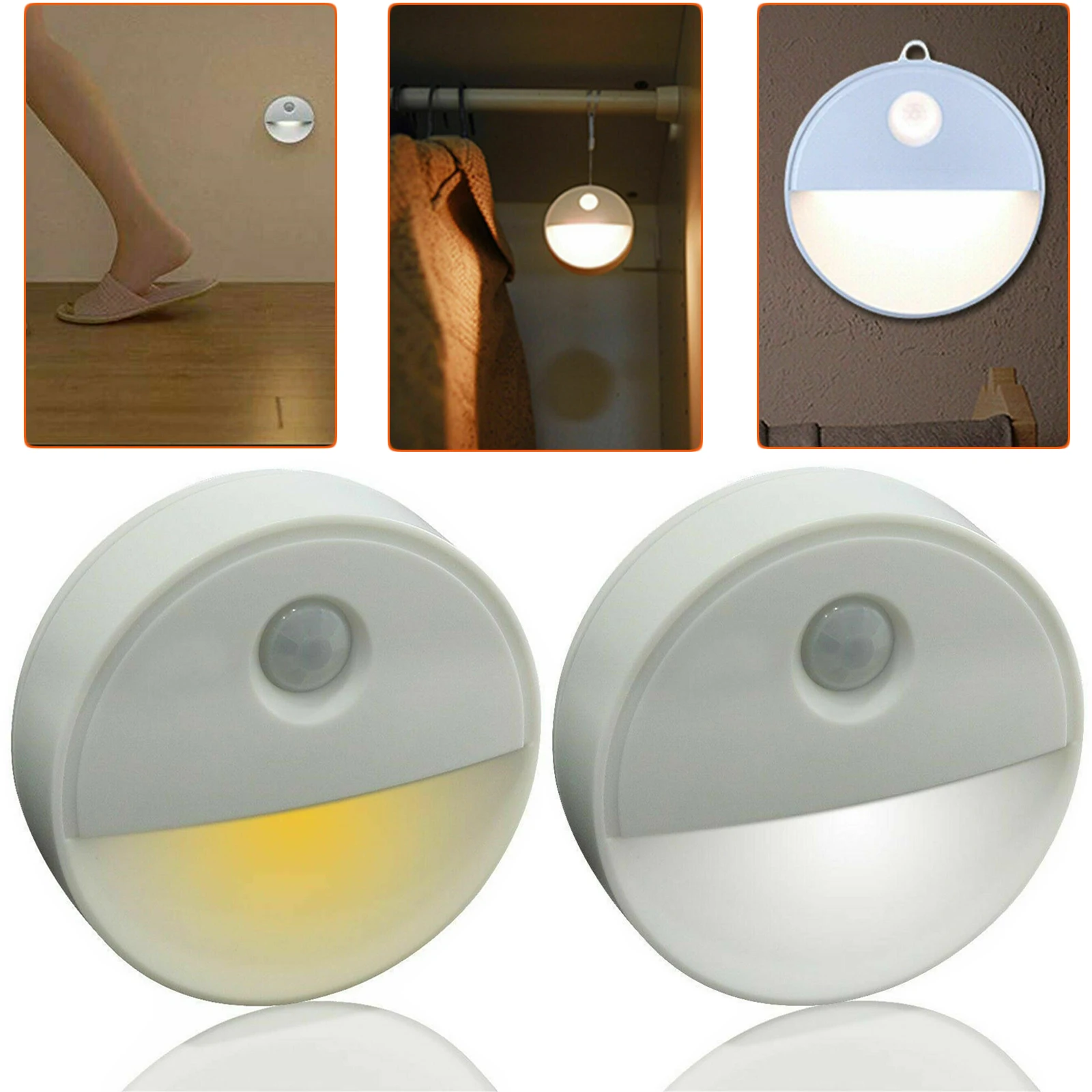 

Motion Sensor + Light Sensor LED Night Lights Human Body Induction Magnetic Children's Room Bedroom Decor Wall Lamps for Stairs