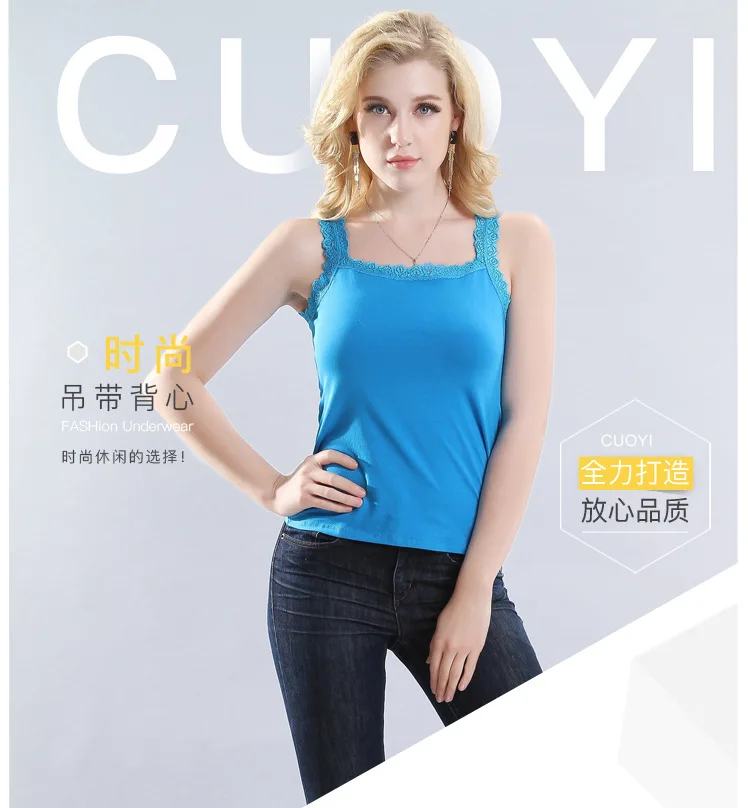 Весенне-летнее кружевное платье-майка с u-образным вырезом, женское ...