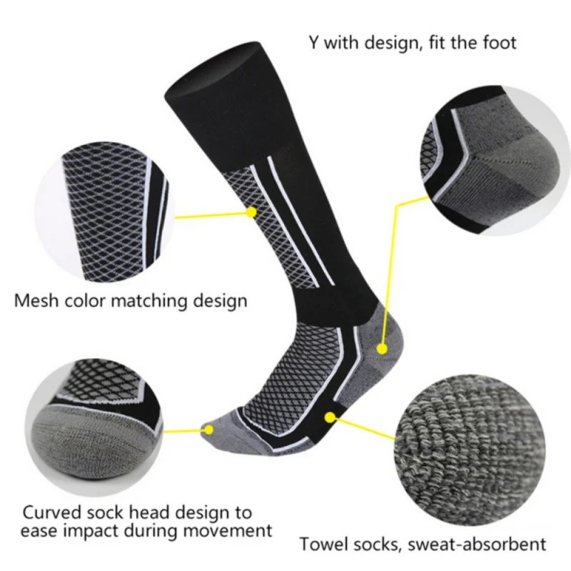 Kids Winter Thermal Ski Socks Thicken Cotton Warm Socks Snowboarding Cycling Skiing Hiking Stocking Socks Children Leg Warmer
