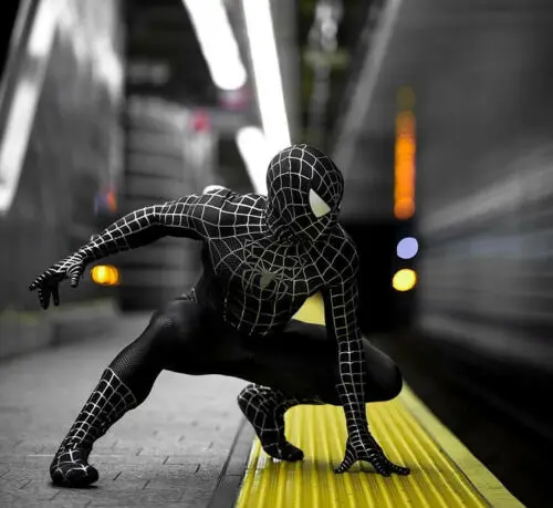 Костюм Человека-паука 3 Человек-паук черный Веном колготки Косплей Костюм лайкра зентай костюм
