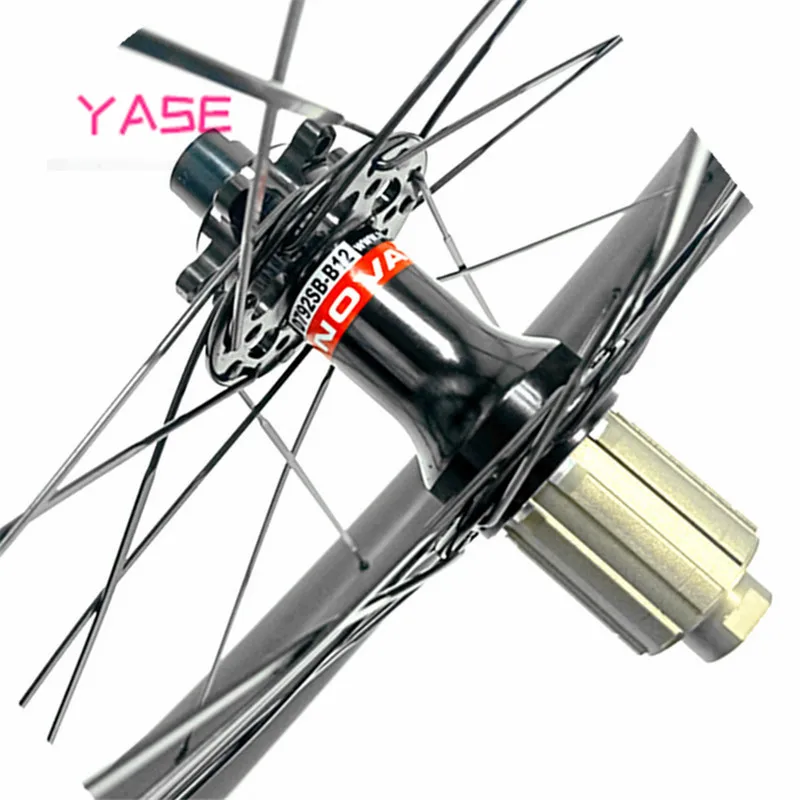YASE 29er Углеродные Диски для горных велосипедов колеса AM 45x25 мм Асимметричный бескамерный велосипедный комплект колес Novatec D791SB-D792SB 100x15 142x12 колеса велосипеда