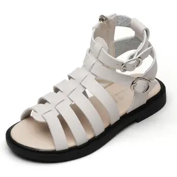 

Toddler Baby Roman Sandals Fashion Girls Summer Sandals Princess Slip-resistant PU Leather Beach Shoes High Top Dress Flats