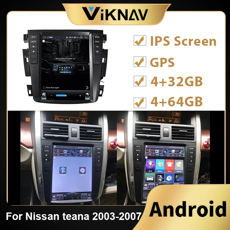 

Android Car Radio Tape Recorder Screen for Nissan teana 2003 2004 2005 2006 2007 Auto Stereo Receiver Multimedia Player GPS