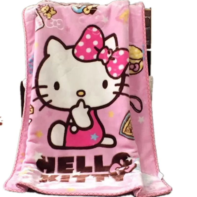 Hellokitty Raschel одеяло супер-мягкое двустороннее детское одеяло Фланелевое рельефное одеяло детское мультяшное одеяло