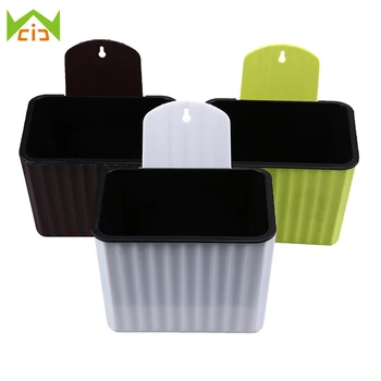 

1Pc Resin Wall Mounted Flower Pot Self Watering Plastic Succulent Planter Holder Creative Home Garden Hanging Flowerpot Supplies