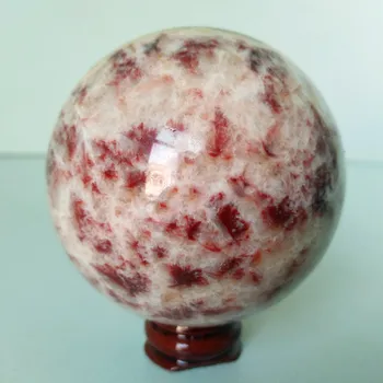 

55/68mmNatural red pattern ball Natural stone quartz crystal ball beautiful Red patterned stone balls