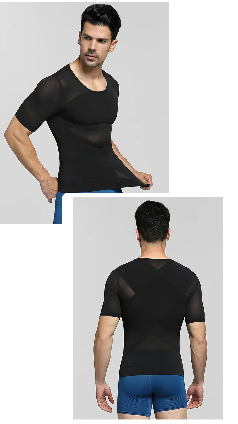 Мужское нижнее белье PRAYGER Body Shaper Грудь корсет Abdo мужчины Корректирующее белье контроль животика Топы