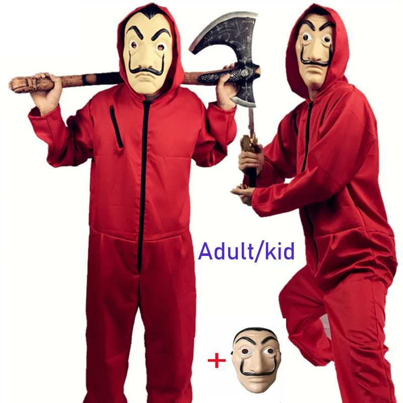 Салвада дали Косплей Костюм La Casa De Papel лица модные вечерние карнавальные костюмы