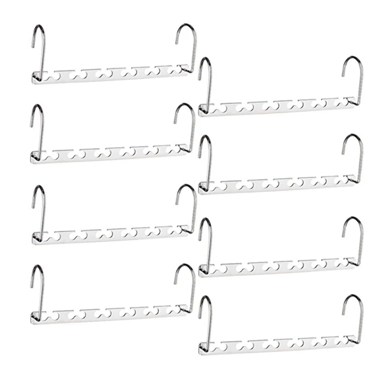 

Space Saving Hangers 10.5 inch Magic Hangers Closet Wardrobe Clothing Metal Hanger Organizers Heavy Chrome Hangers, Updated Hook