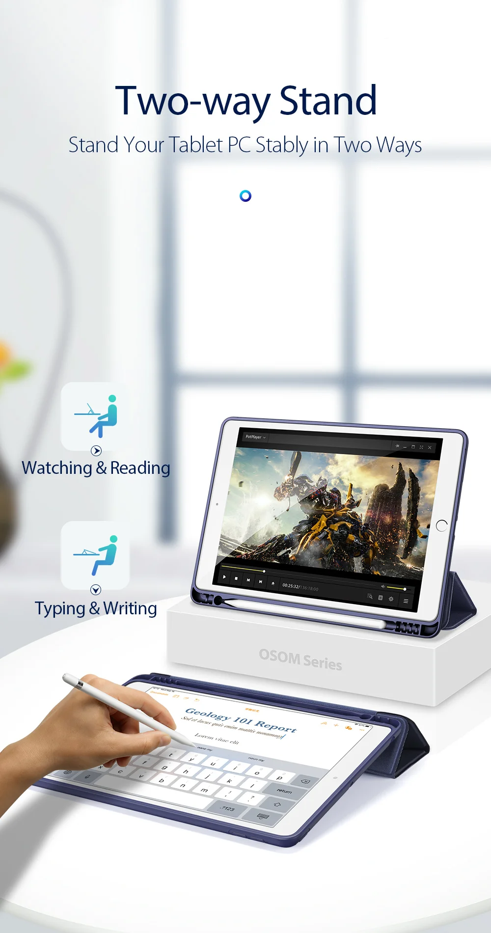 Гладкий Чехол из искусственной кожи для Apple iPad 10,2, мягкий силиконовый умный флип-чехол для Apple iPad 7th Gen 10,2