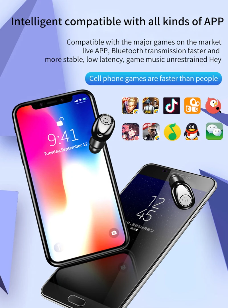 Светодиодный TWS Bluetooth настоящие беспроводные наушники 6D стерео наушники мини TWS водонепроницаемый головной убор 2600 мАч Внешний аккумулятор для смартфонов