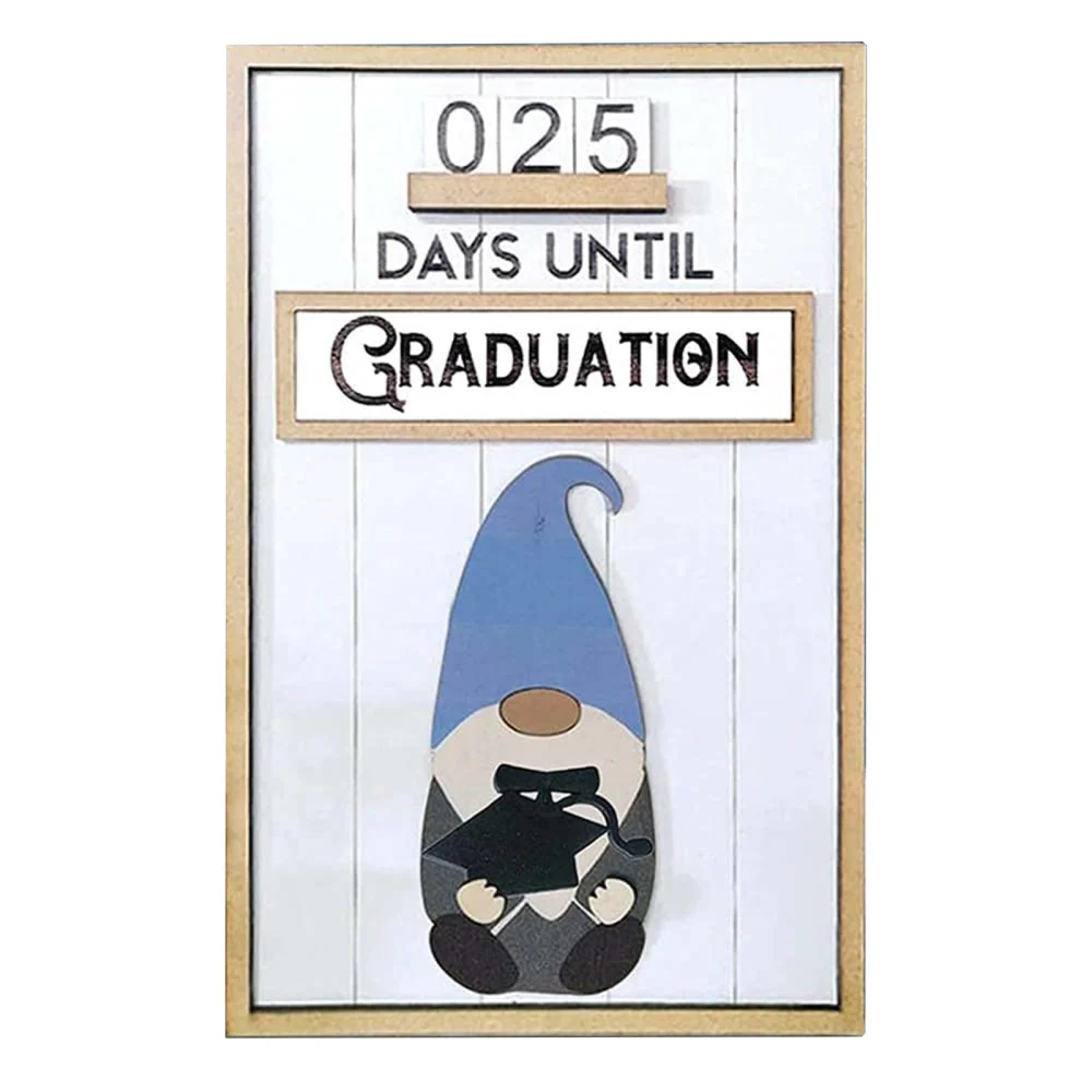 Calendar Gnome Door Sign House Number Holiday Countdown Tool Family Logo Wooden Ornament Decorations Christmas Thanksgiving |