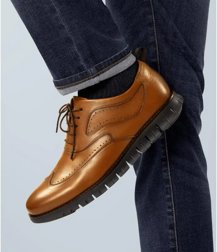 Xiaomi Qimian/мужские легкие спортивные туфли-оксфорды; дышащие туфли из воловьей кожи с дезодорантом; кожаные мужские модельные туфли на плоской подошве; свадебные туфли