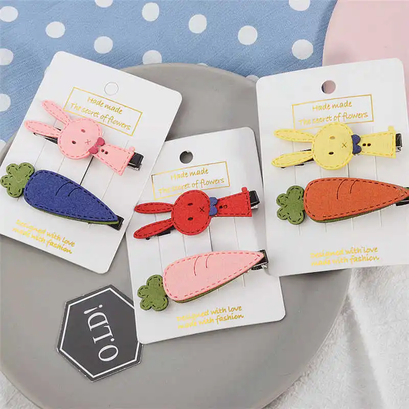 Children Lovely Barrette Baby Girls Rabbit Shaped Hair Clips Kids Cute Hairpin
