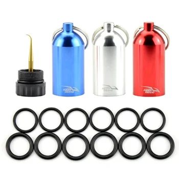 

Mini Aluminum Scuba Dive Diving Tank Keychain With 12 O Rings And Brass Pick Swimming Diving Water Sports Snorkeling accessories