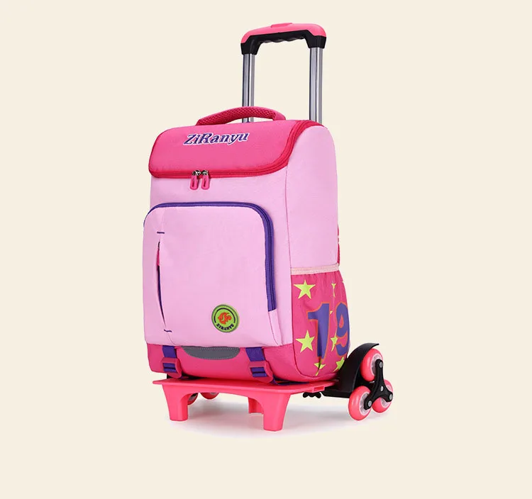 Чехол с мультяшной тележкой, школьная сумка для детей 6-10 лет, водонепроницаемый рюкзак для девочек, багаж для путешествий